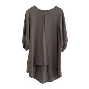 Bryn Walker Linen Tunic Top Dress Size XS Oversized Lagenlook